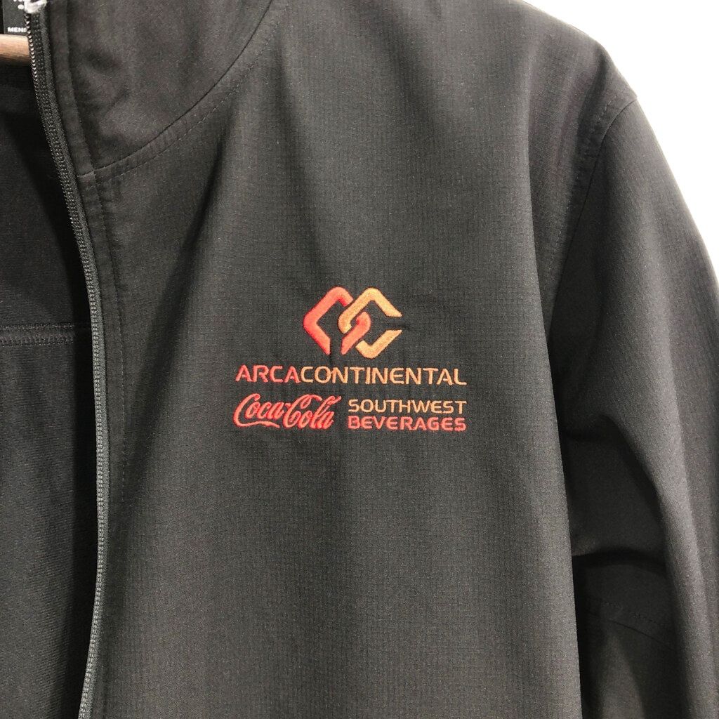 ノースフェイス ソフトシェルジャケット 刺繍ロゴ 企業ロゴ XL 美品】ノースフェイス 企業コラボ 刺繍ロゴ ソフトシェル