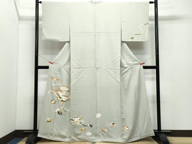 平和屋着物●銀座 志ま亀 訪問着 貝桶人物文 金彩 正絹 CAAX1122vf