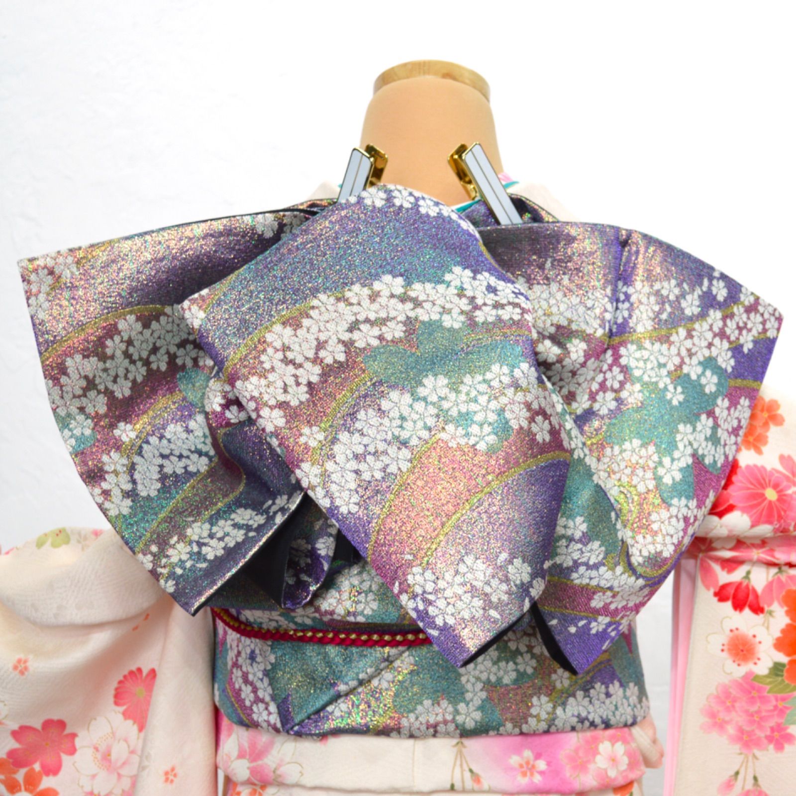 502z1〇京都きもの友禅 作家物 振袖 銀通し 辻が花絞り染〇成人式 【