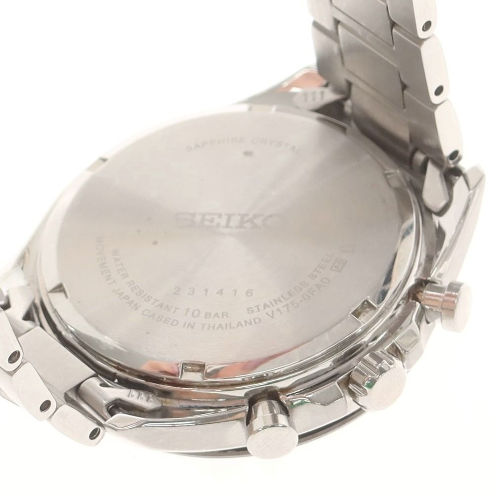 中古】セイコー SEIKO V175-0FA0 ソーラー クロノグラフ 腕時計