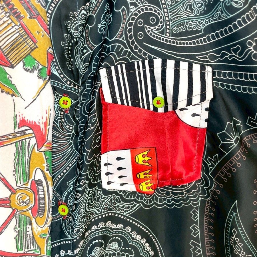 ヴィンテージvintage長袖デザインシャツ切り替えデザイン