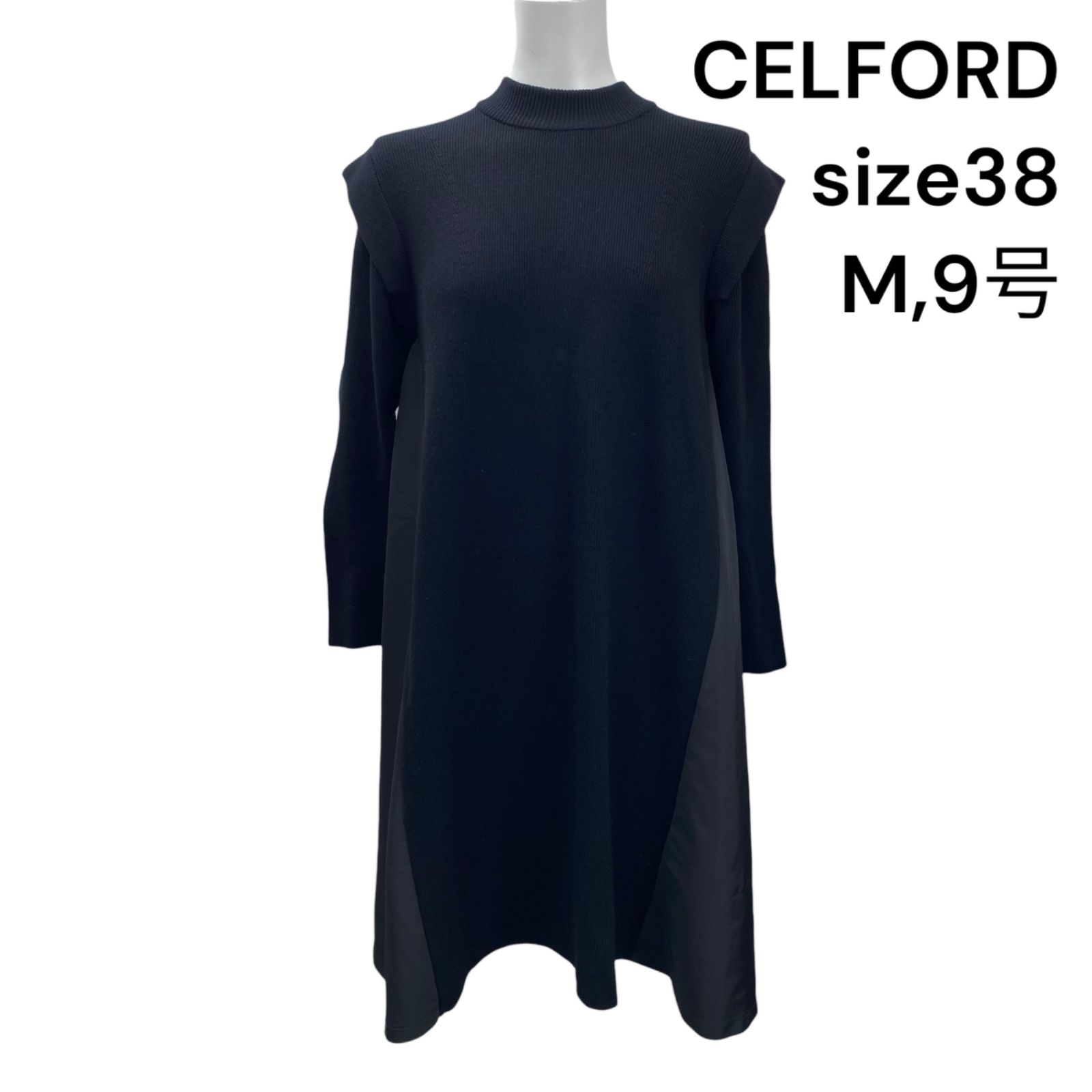 CELFORD」 長袖ワンピース 38 ブラック レディース CELFORD - CELFORD 