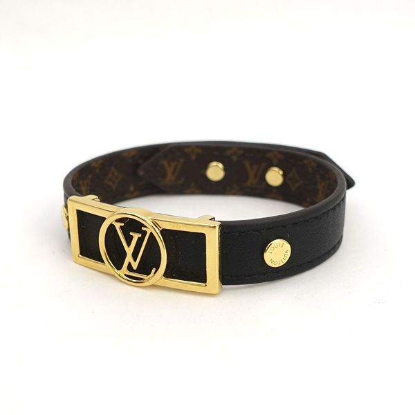 LOUIS VUITTON | ルイヴィトン ◆ドーフィーヌ ブレスレット ブラック ゴールド金具 M6558F ブレスレット|バングル|アンクル|アクセサリー ブランド