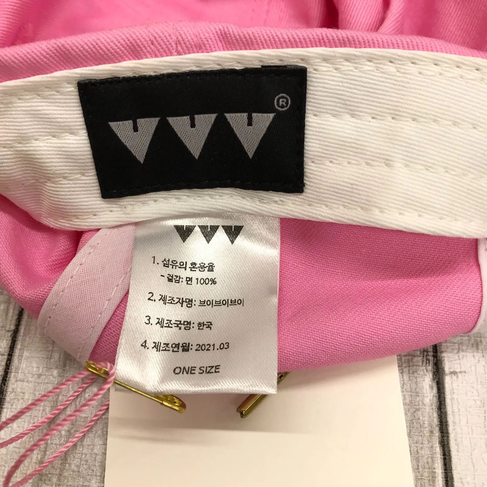 新品【 VVV 】ブイブイブイ ロゴボールキャップ V LOGO BALL CAP PINK