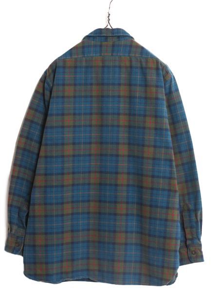 90s エルエルビーン チェック シャモア クロス 長袖 シャツ レディース XL 90年代 LLBEAN 長袖シャツ ネルシャツ アウトドア 大きいサイズ L.L.Bean - 90s エルエルビーン チェック シャモア クロス 長袖 シャツ