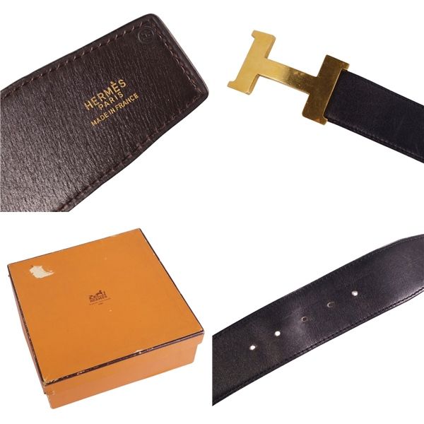 エルメスHERMES コンスタンス レザーベルトH字型バックル サイズ72箱付き HERMES(エルメス) ベルト 72 Hベルト エルメスHERMES コンスタンス