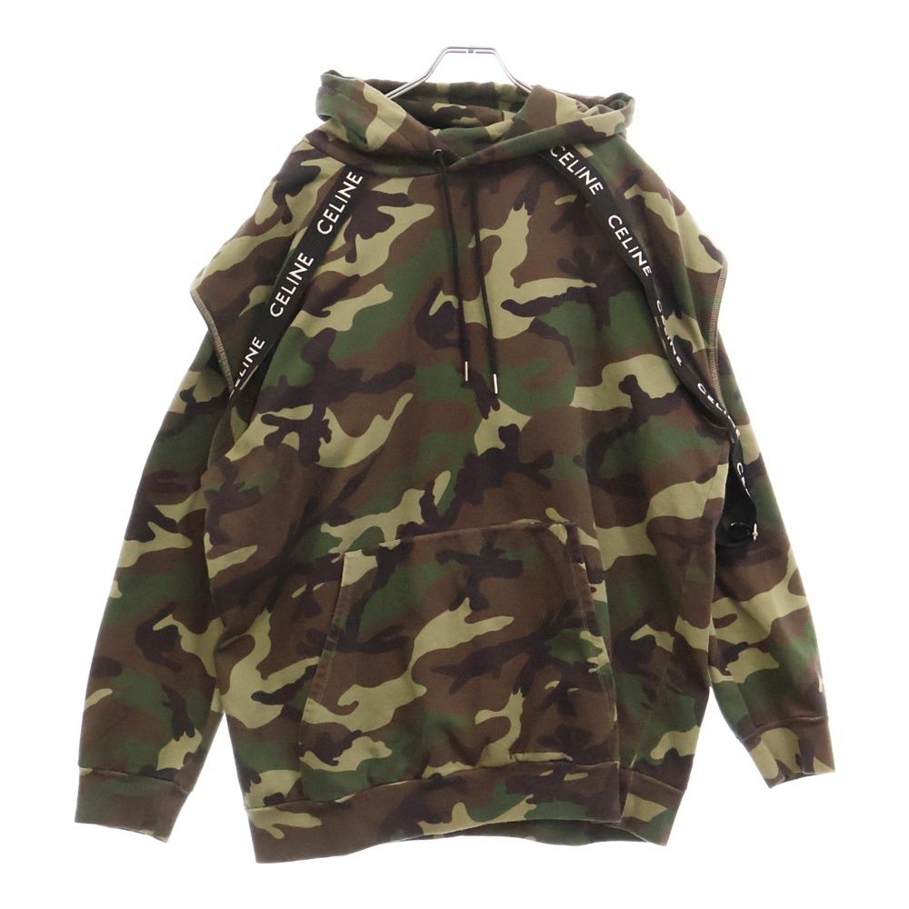 CELINE・セリーヌ◆カモフラージュ迷彩柄 フード付きパーカー CELINE (セリーヌ) 23AW Bands Hoodie カモフラージュ 迷彩柄