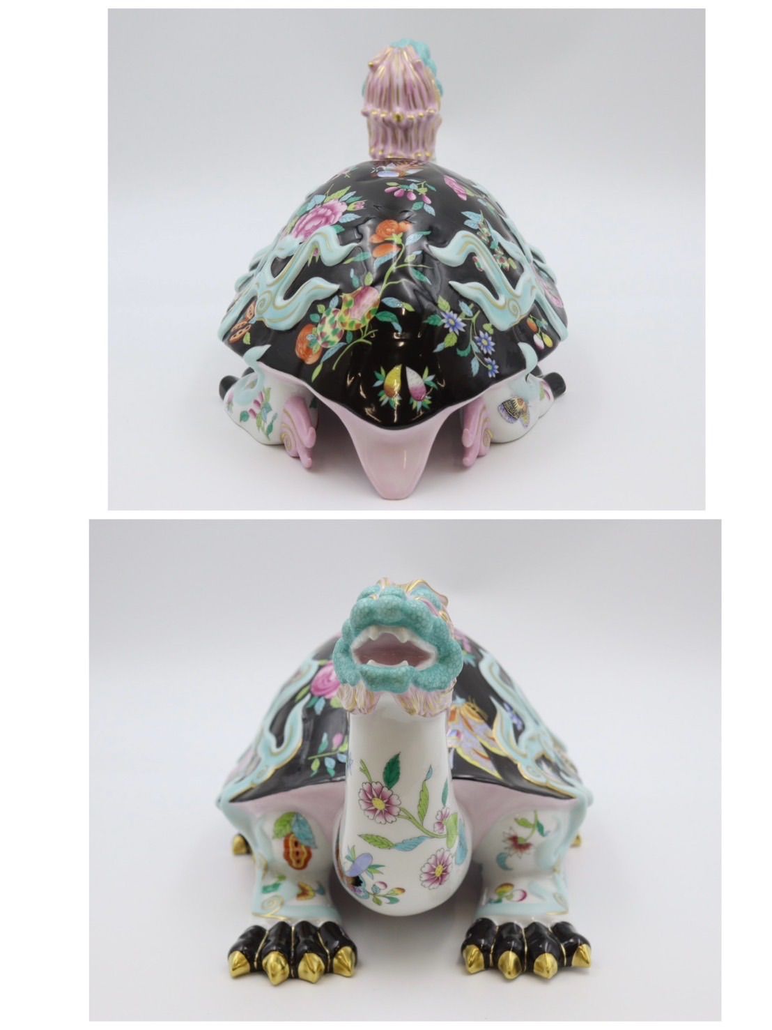 ヘレンド　ドラゴンタートル　龍亀　SP225VT 世界150体限定　陶器置物 希少 ヘレンド HEREND ドラゴンタートル 龍亀 SP225VT 世界150体