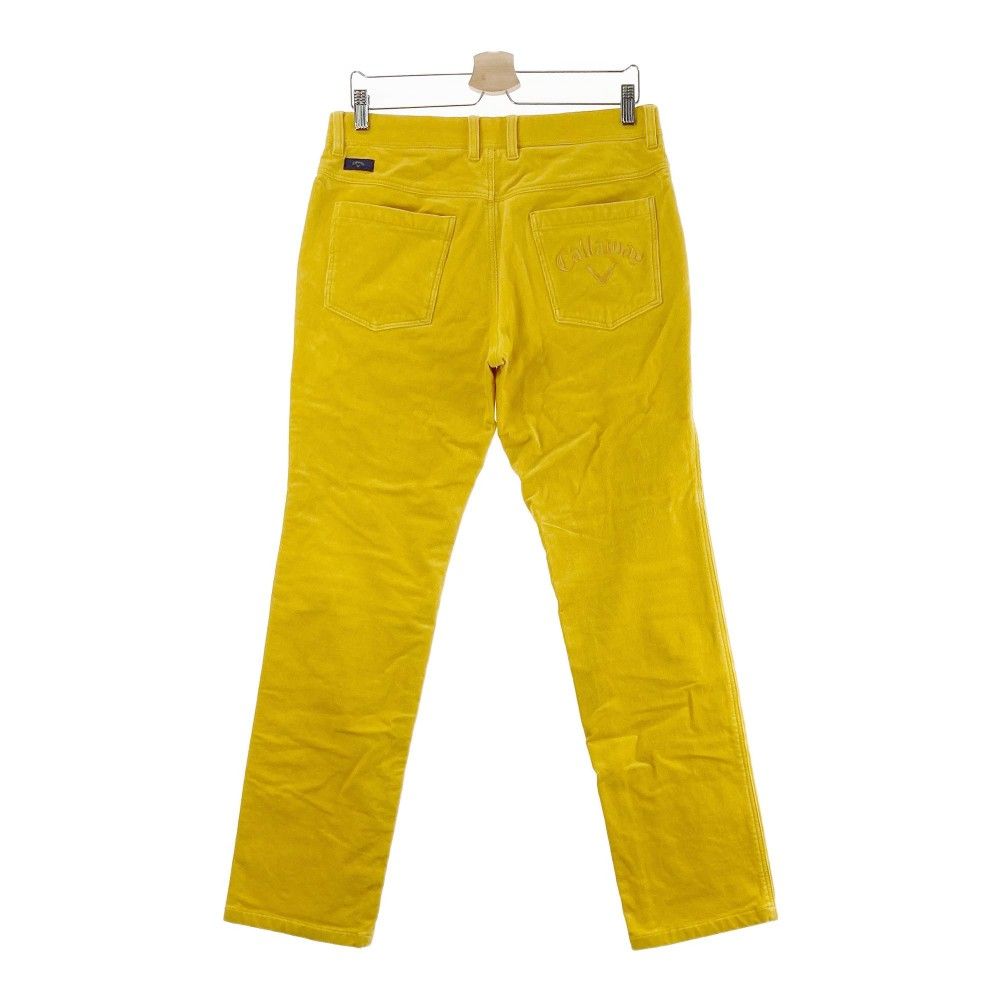 Callaway ゴルフメンズ　イエロー ゴルフパンツ L サイズ：L CALLAWAY キャロウェイ コーデュロイ ストレッチパンツ