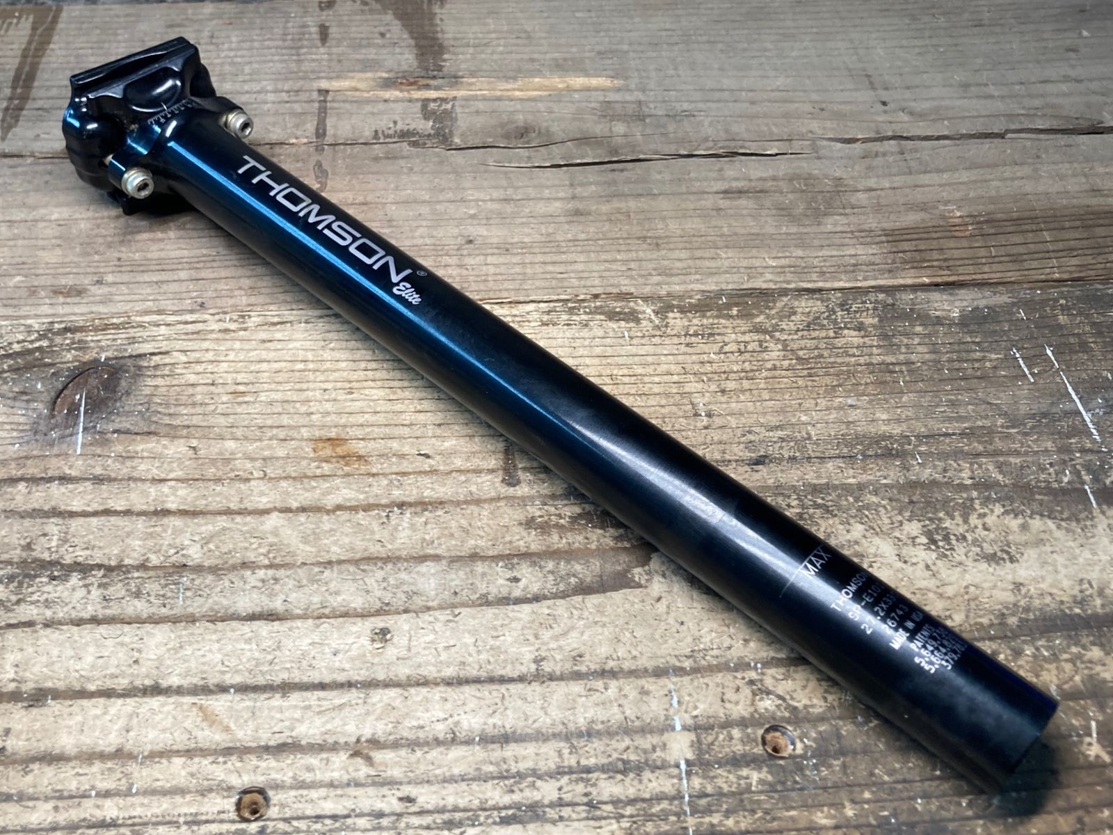 JG165 トムソン THOMSON Elite アルミ シートポスト 黒 Φ27.2
