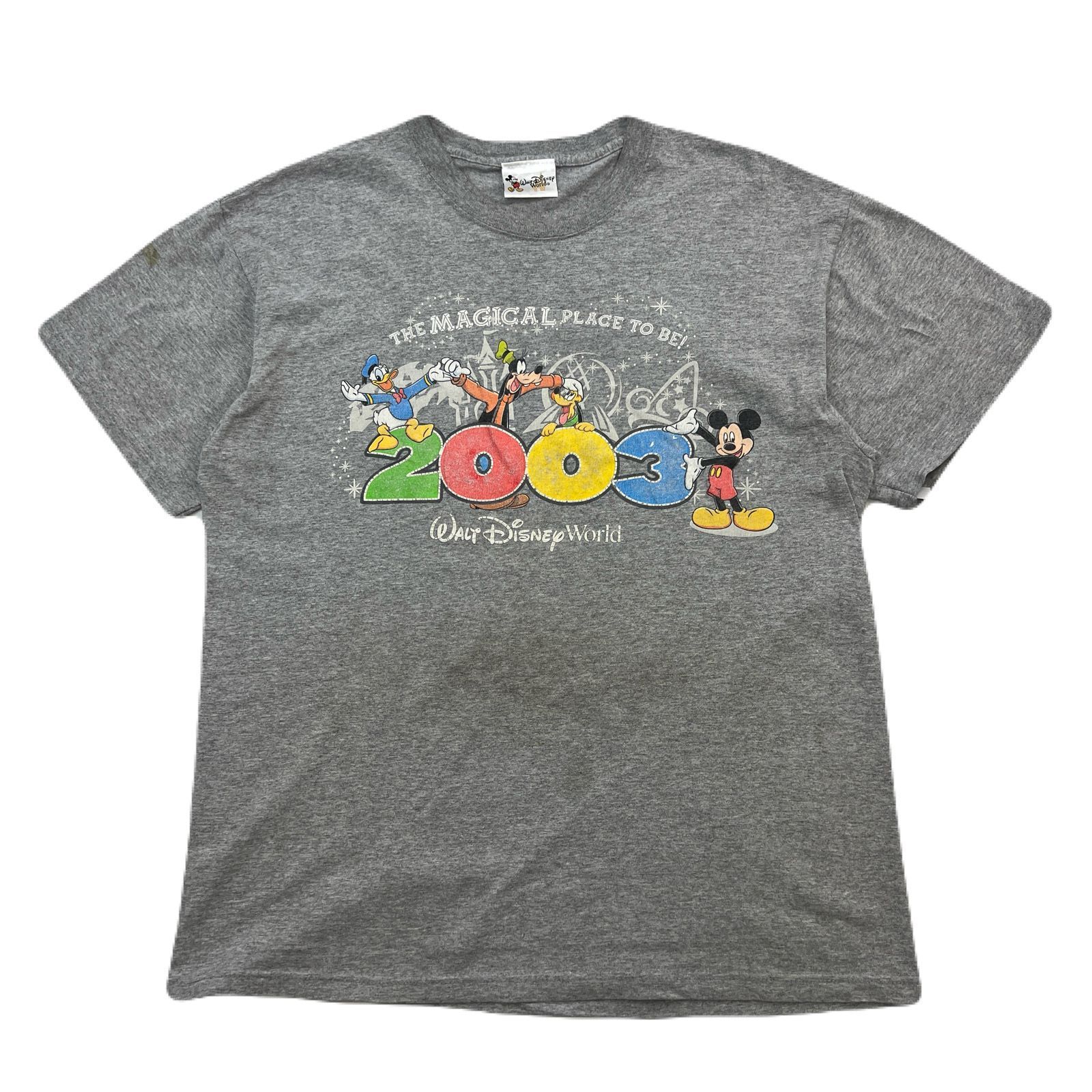 DISNEY WORLD Tシャツ メンズ XLサイズ相当 グレー 【 2003