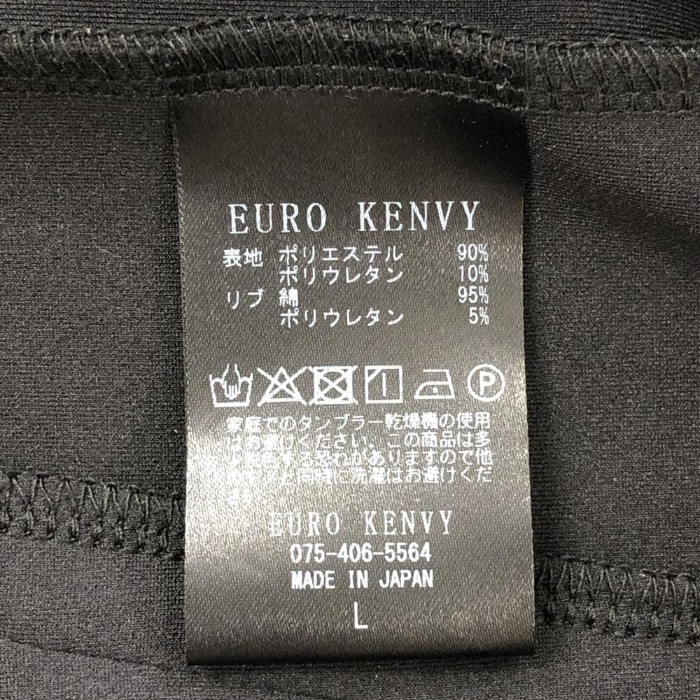 美品】ユーロケンビー パーカー 黒 ハーフジップ ERKV メンズ L ゴルフ 