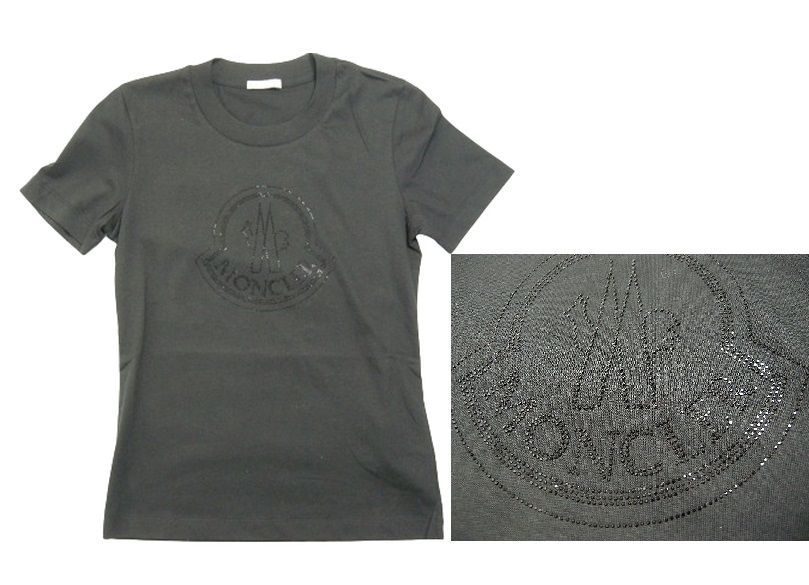 サイズXS□新品□モンクレール ラインストーン付きTシャツ 半袖T