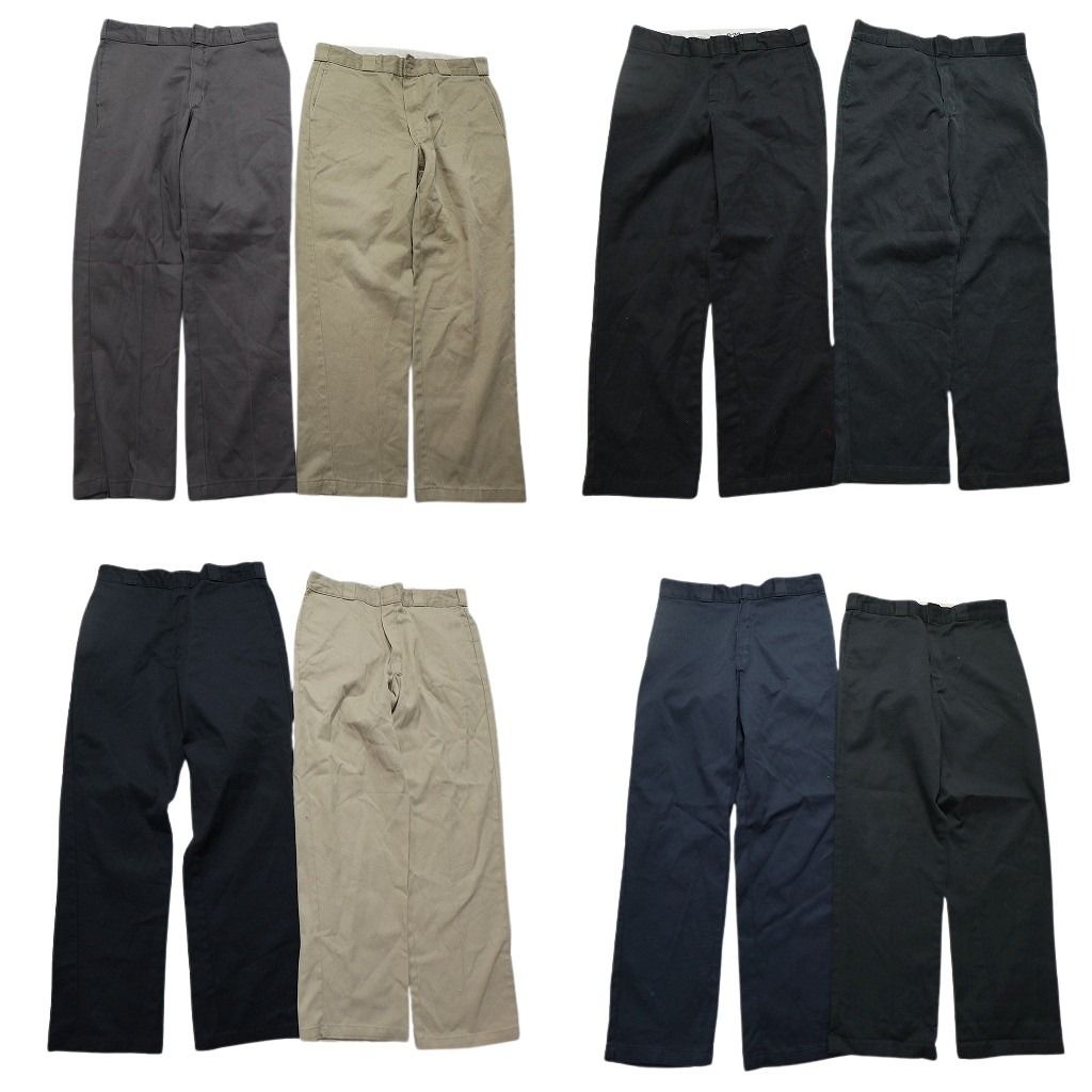 古着卸 まとめ売り ディッキーズ Dickies 874 ワーク パンツ 8枚セット メンズ 34 |33 ノープリーツ センタークリース 古着 NB9793