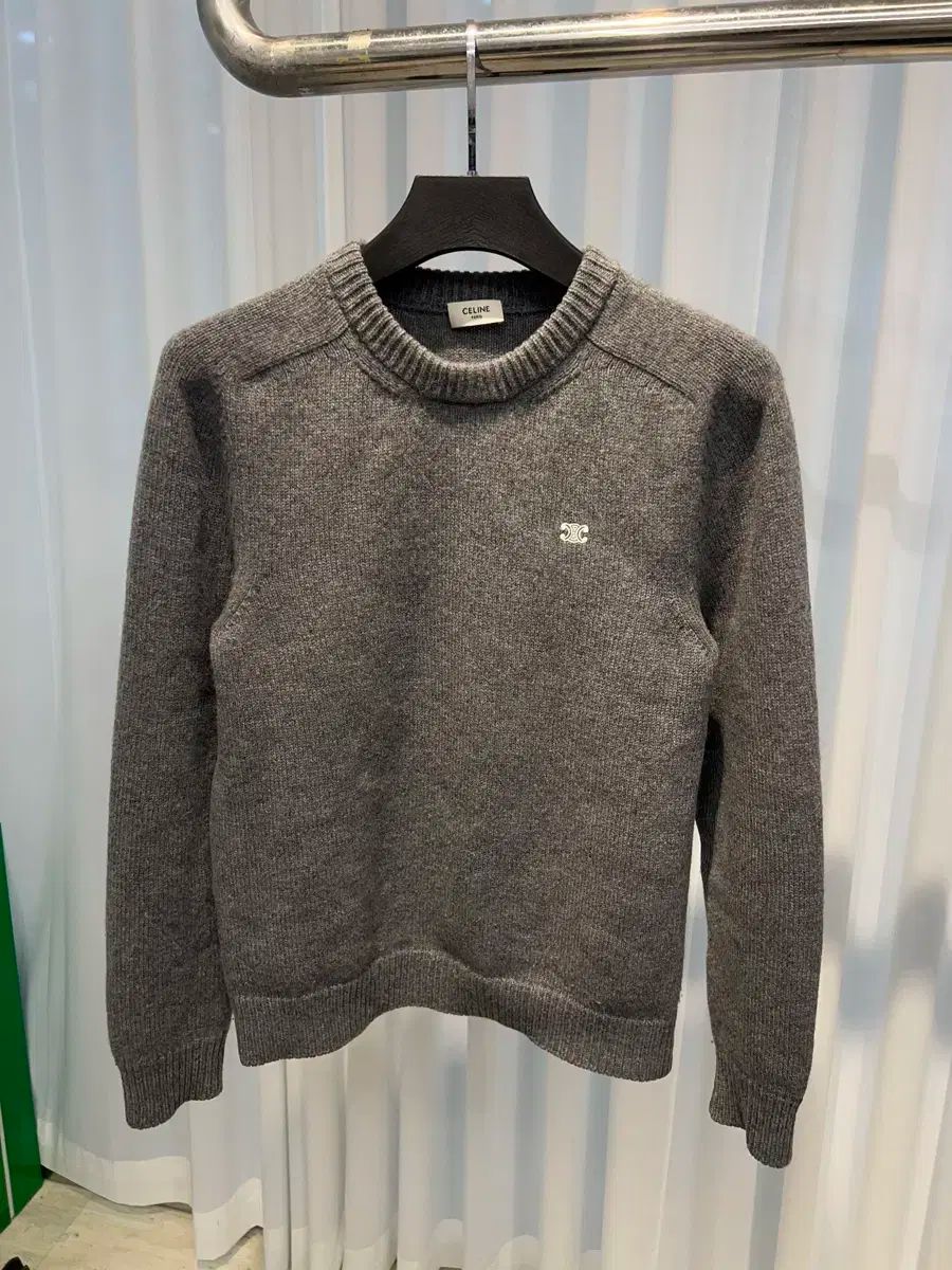 S CELINE セリーヌ トリオープ カシミア ニット セーター グレー