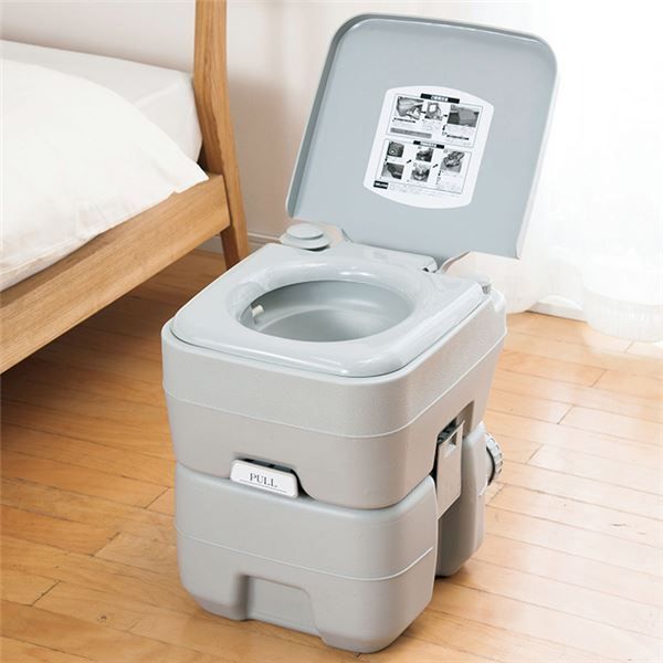ポータブル式 水洗トイレ/携帯トイレ 【20L】 本格派仕様 凝固剤・消臭