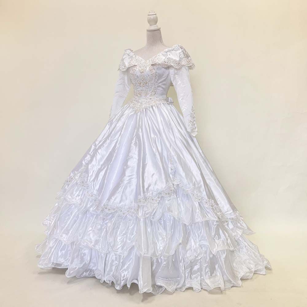 中古　ウエディングドレス 中古 ウェディングドレス BERKERTEX BRIDES 7号 プリンセス 長袖