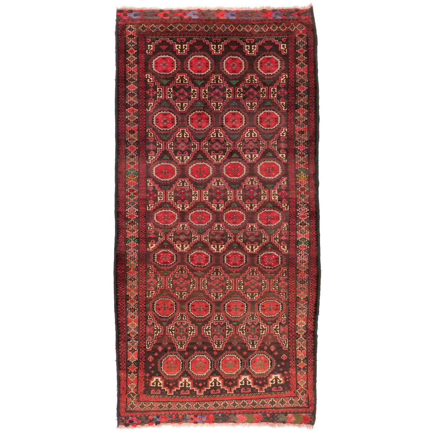 ザーボル 1950年代 2830×1330mm セミアンティーク エルサリギュル 手織り - carpet-アンティークペルシャ絨毯 ヴィンテージラグ専門店 送料無料