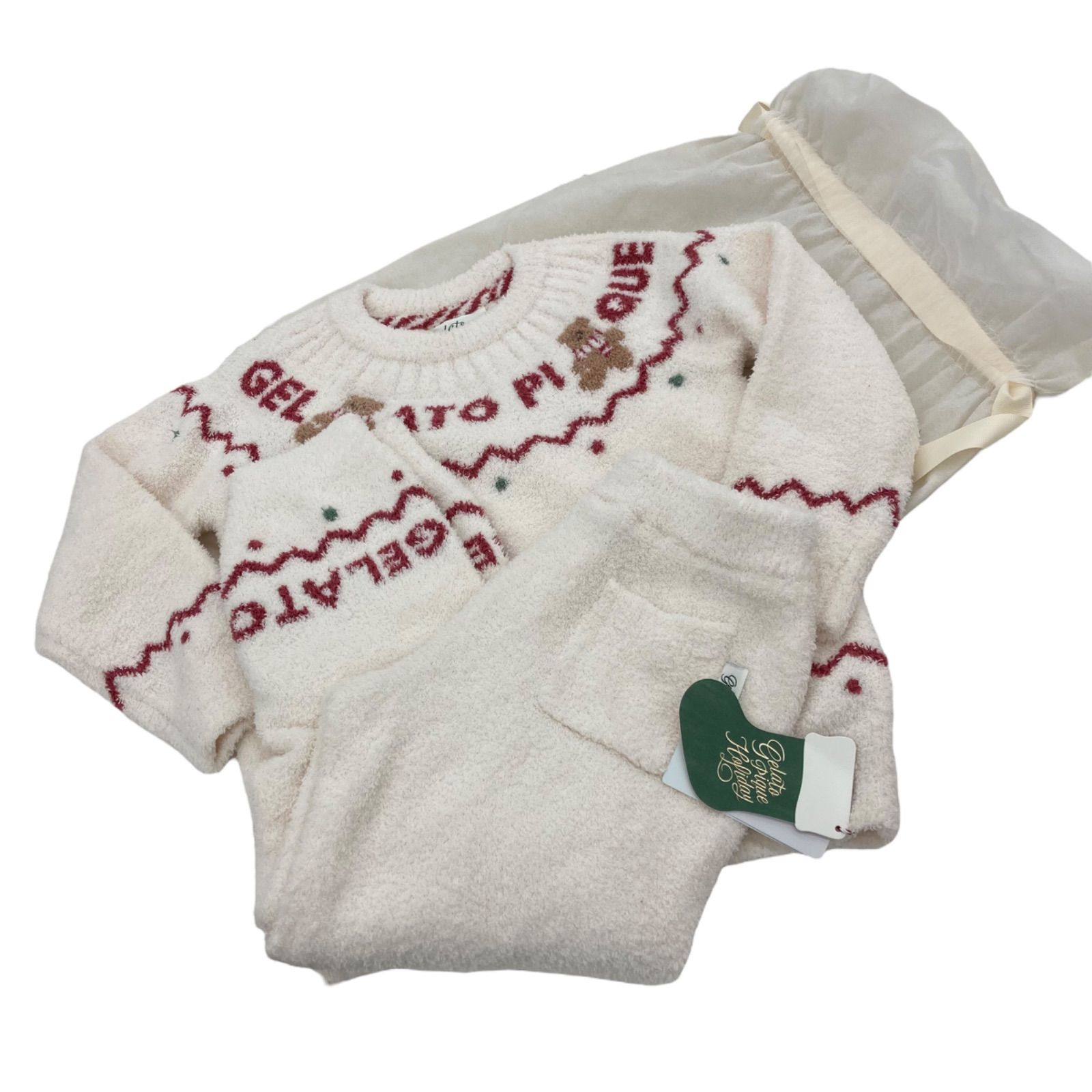186005　タグ付き・美品　ジェラートピケ　ルームウェア　セットアップ　Sサイズ(110-120)   PKNT245164