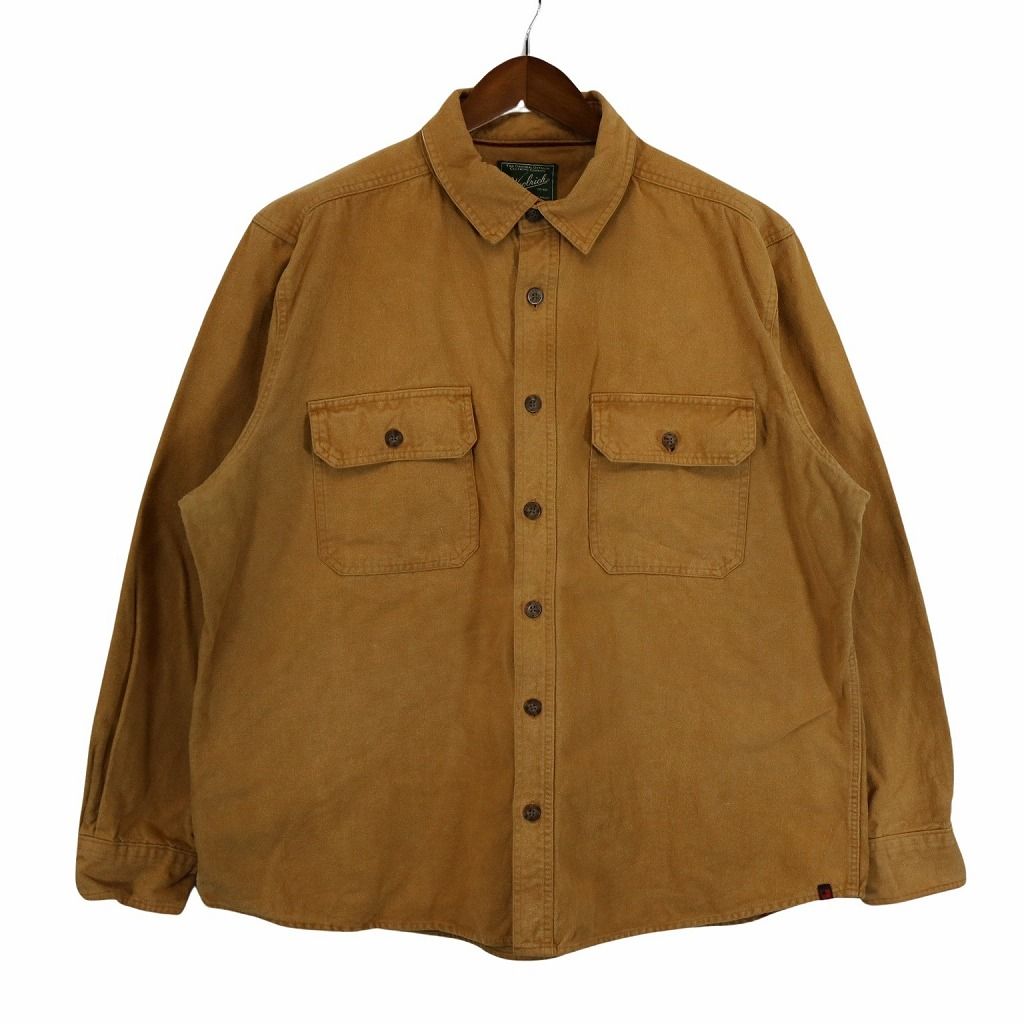 90年代 WOOLRICH ウールリッチ ネル長袖シャツ ベージュ (メンズ M相当