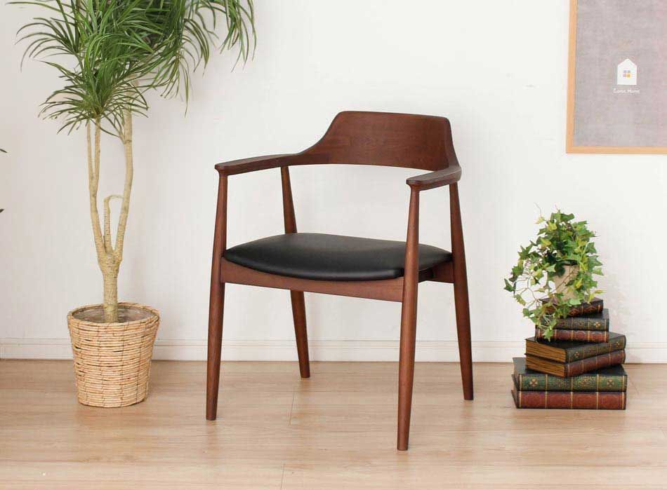 ダイニングチェア 2脚セット ブラウン 2脚セット］ダイニングチェア 肘