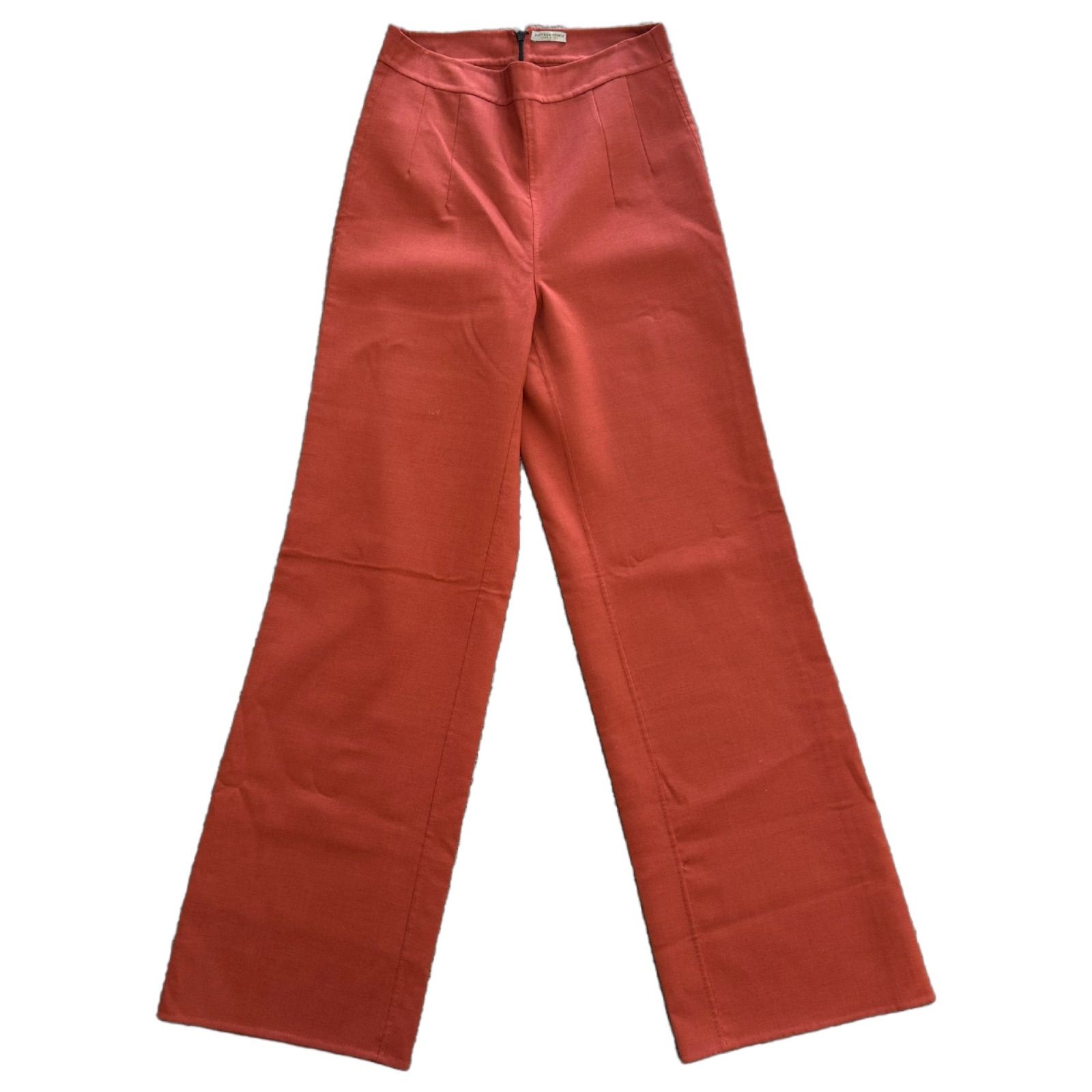 BOTTEGA VENETA ボッテガ ヴェネタ ワイドパンツ サイズ３８ ウール オレンジ レディース ボトムス 衣類
