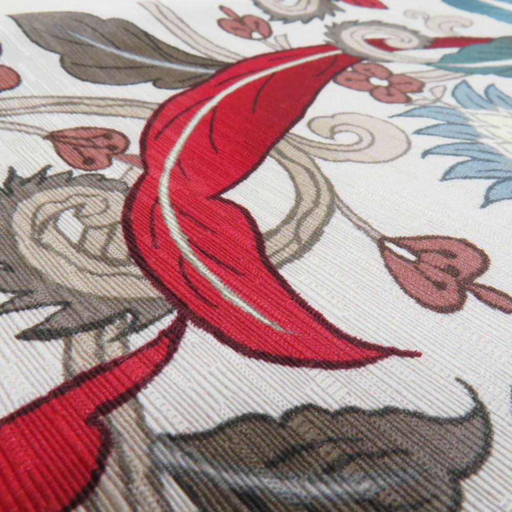 半幅帯 WAKKA ワッカ 更紗に鳳凰 正絹 白ｘ茶色 リバーシブル 日本製 半巾帯 長さ430cm 新品 - メルカリ