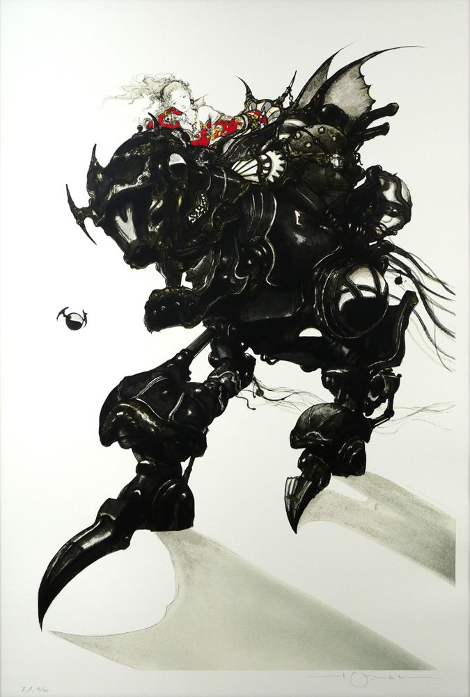 天野 喜孝「アーマー（FF6 魔導アーマー ティナ）」リトグラフ・限定品