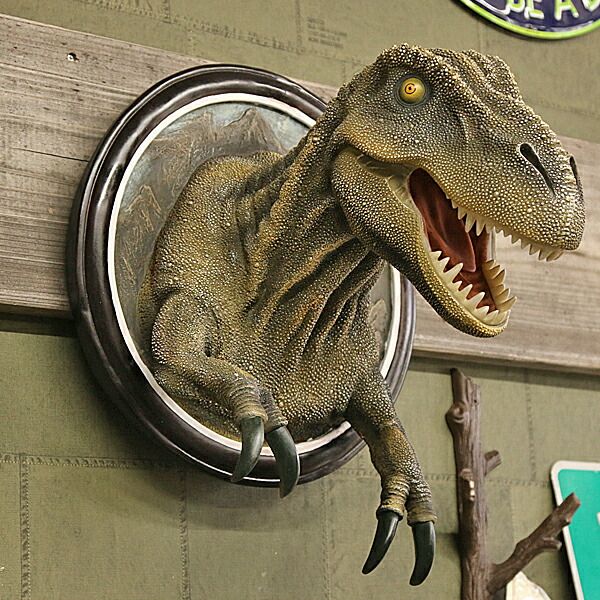 ティラノサウルス T-REX ウォールハンギング オブジェ 縦37×横43×奥行38cm