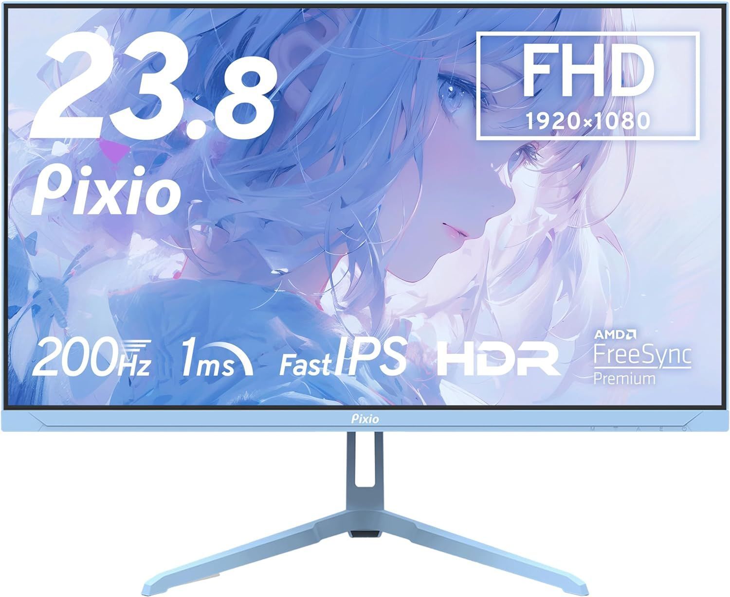 ジャンク品】 Pixio PX248 Wave Pastel Blue ゲーミングモニター