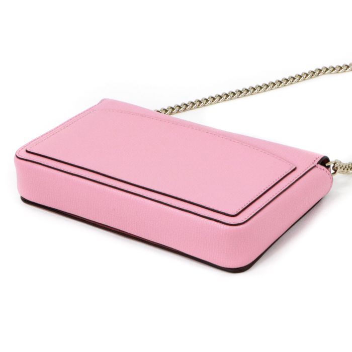 ケイト スペード Kate Spade シルビア チェーンウォレット レザー PVC PWRU7201 ショルダーバッグ ポシェット チェーンショルダー  バッグ 肩掛け 斜め掛け クロスボディ クラッチバッグ レディース ピンク 美品 中古 mao17013 - メルカリ