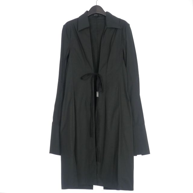 アンドゥムルメステール ANN DEMEULEMEESTER 23AW AERT フロントオープン ロングシャツ 長袖 46 ブラック 黒 2302-M-SH16-FA354-099 国内正規