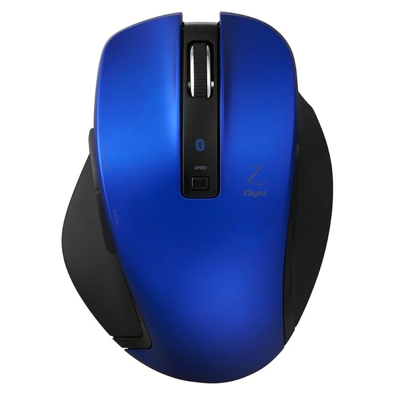Digio2 Z 究極のカタチ Bluetoothマウス 5ボタン Blue LED Mサイズ ブルー 48352
