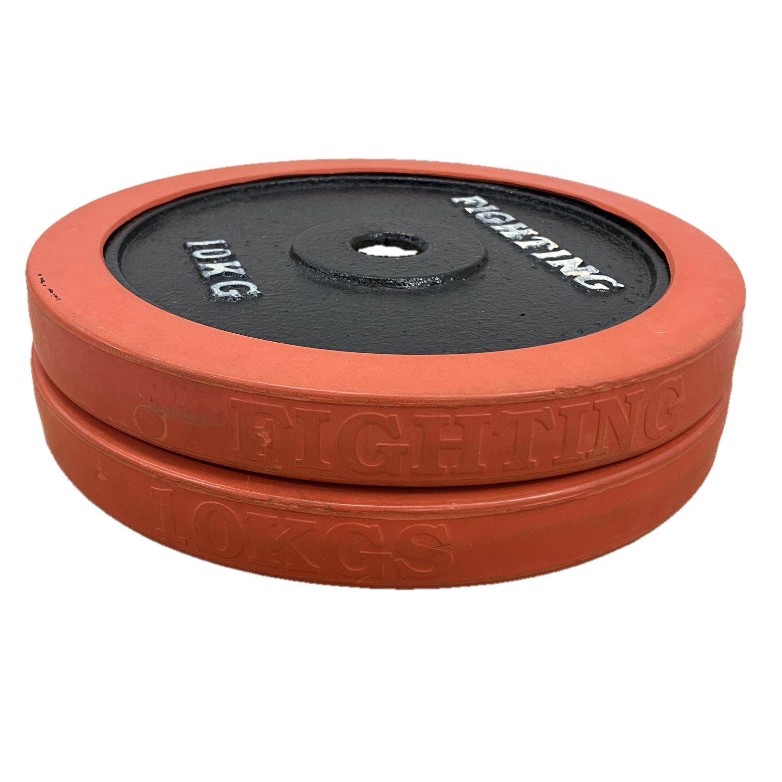 【正規品取扱店】 ! ファイティングロード ダンベル プレート ラバー付き 10KG ×2 筋トレ ダイエット C10530745 【90％OFF超高級ブランド】