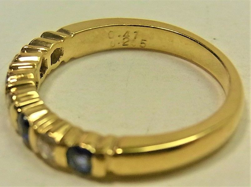 K18 18金 リング 指輪 サファイヤ 0.41ct ダイヤ 0.205ct - メルカリ