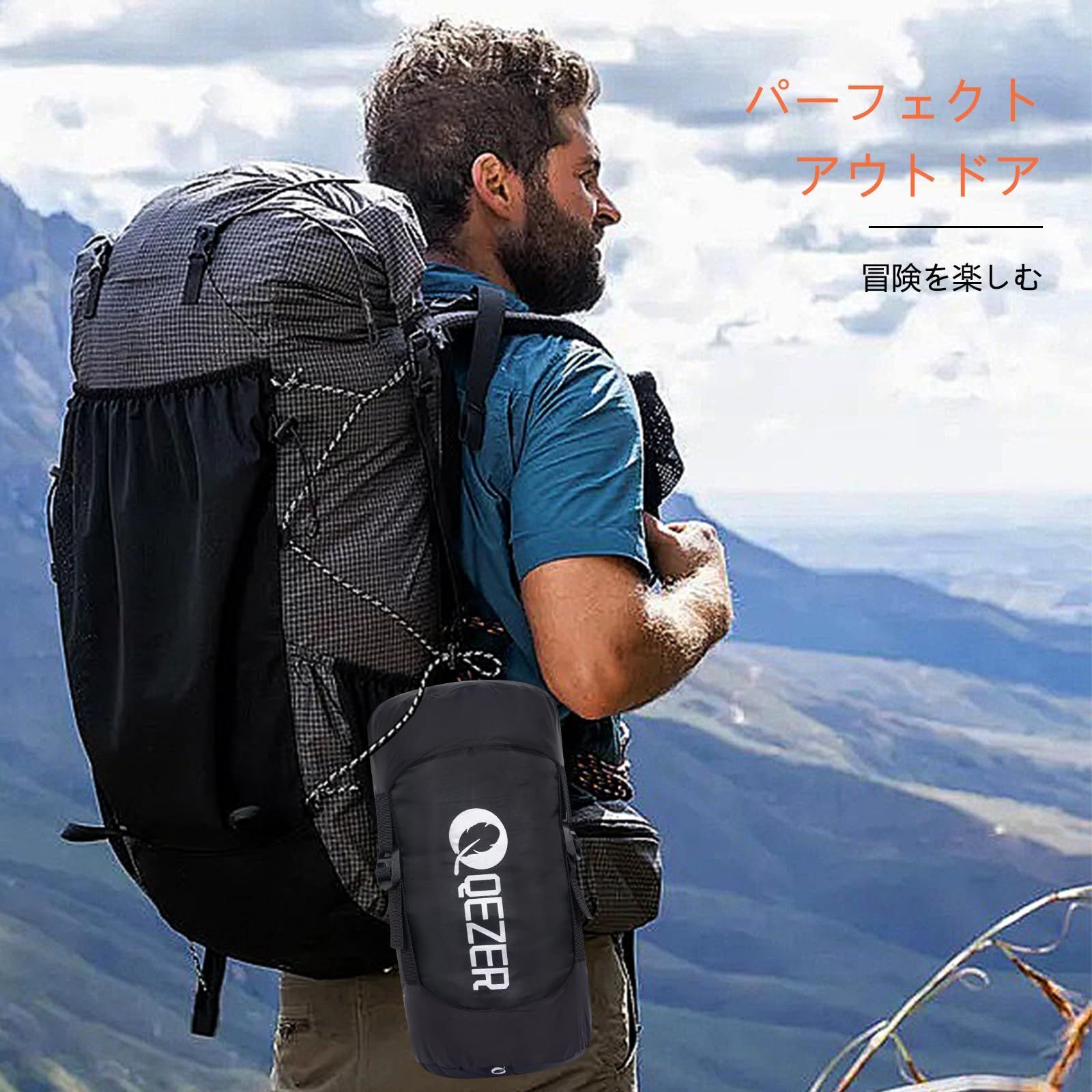 【新品/未使用】寝袋 羽毛 ダウン 暖かい シュラフ コンパクト 2個セット 寝袋 車中泊 羽毛 ダウンケット 2WAY アウトドア 洗濯OK 夏場の