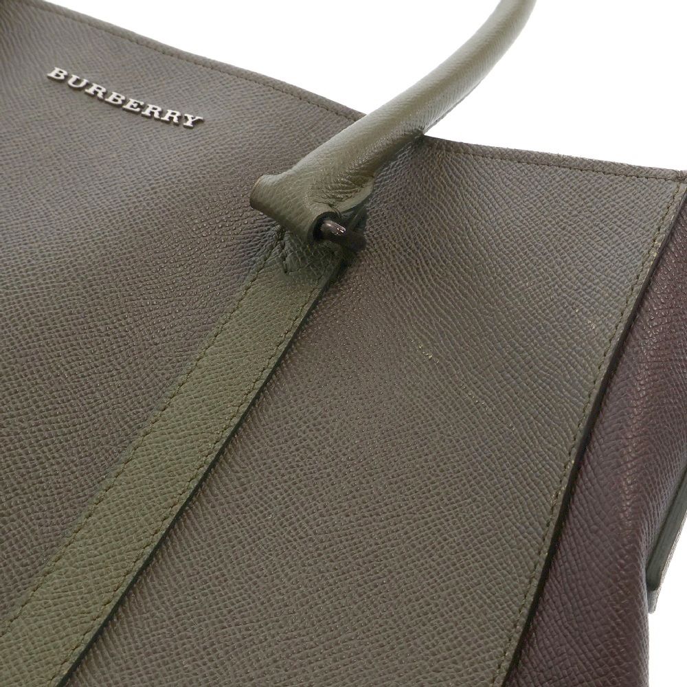BURBERRY バーバリー ハンドバッグ ビジネスバッグ カーキ 3957048 レザー BURBERRY (バーバリー) ハンドバッグ ビジネスバッグ カーキ 3957048