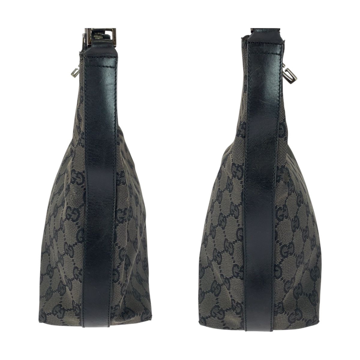 GUCCI グッチ ブラック 黒 シルバー金具 GGキャンバス 000 0601