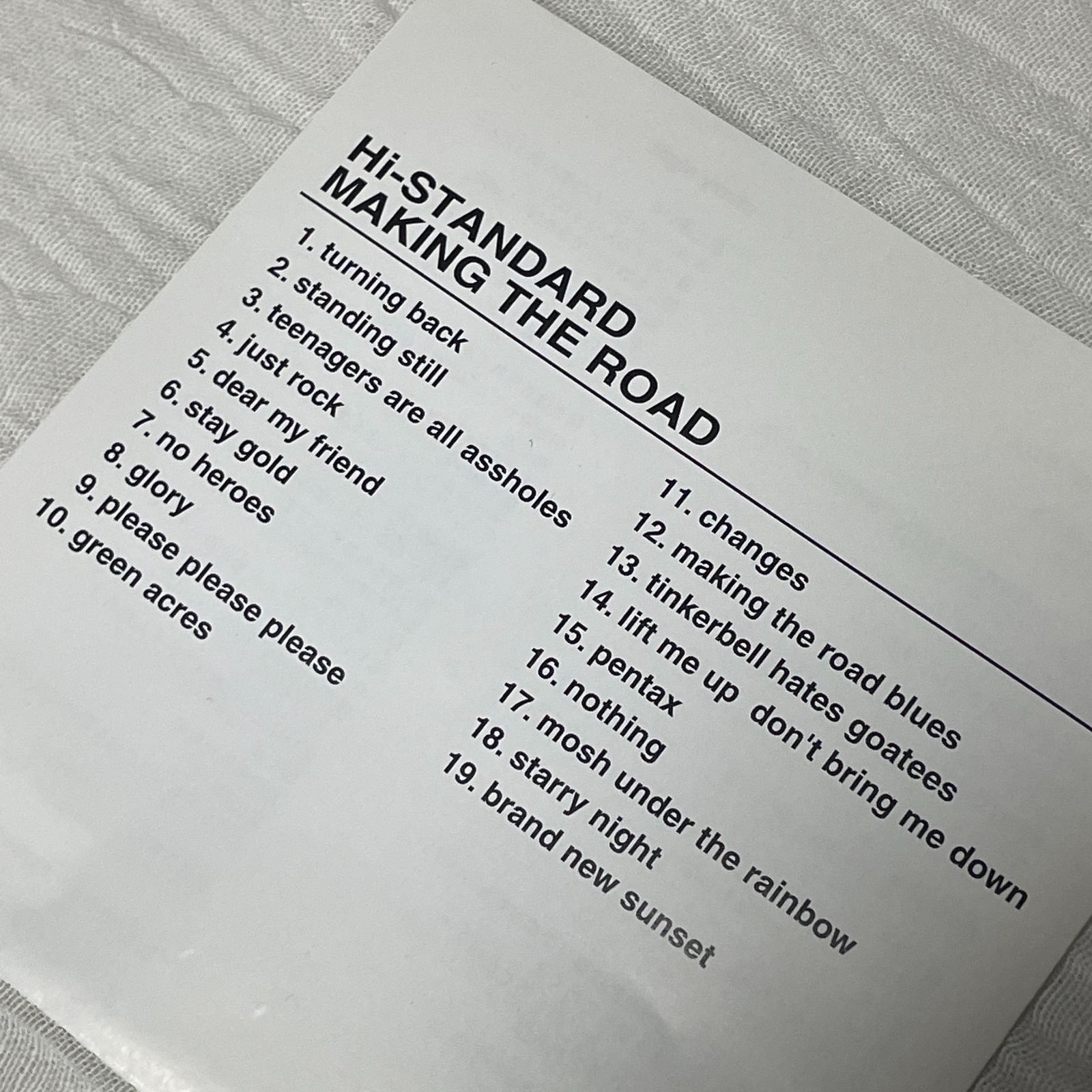 Hi-STANDARD｜MAKING THE ROAD（メイキング・ザ・ロード）｜中古CD：帯