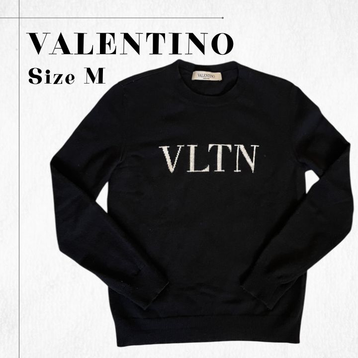 ま Valentino ニットVLTNロゴ ブラック VALENTINO ヴァレンティノ VLTNロゴ ニット ブラックM - メルカリ