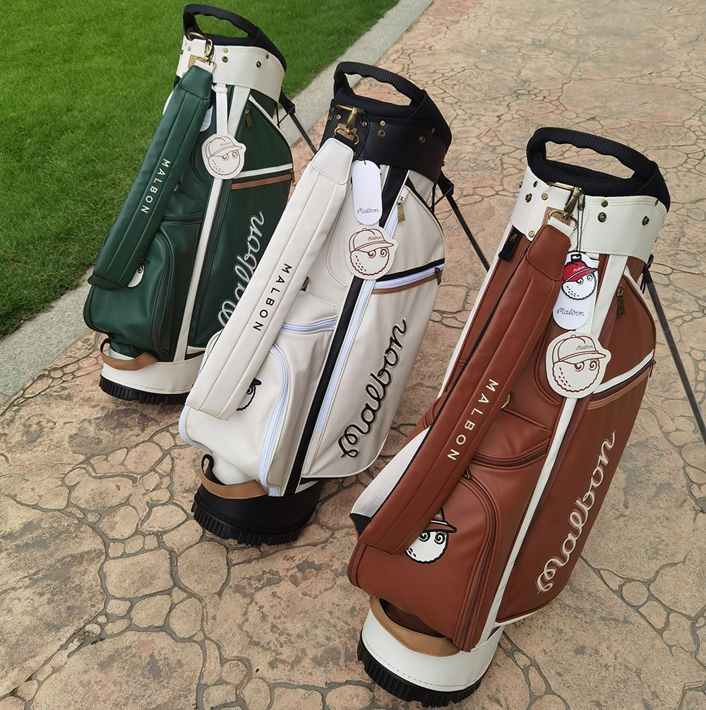 MALBON GOLF ホワイト ゴルフバッグ スタンドバッグ