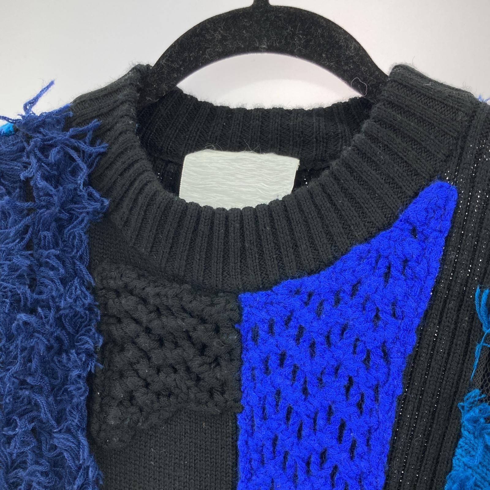 koche パッチワークニット(KOCHEニット×レース×フリンジ マルチ koche パッチワークニット(KOCHEニット×レース×フリンジ マルチ