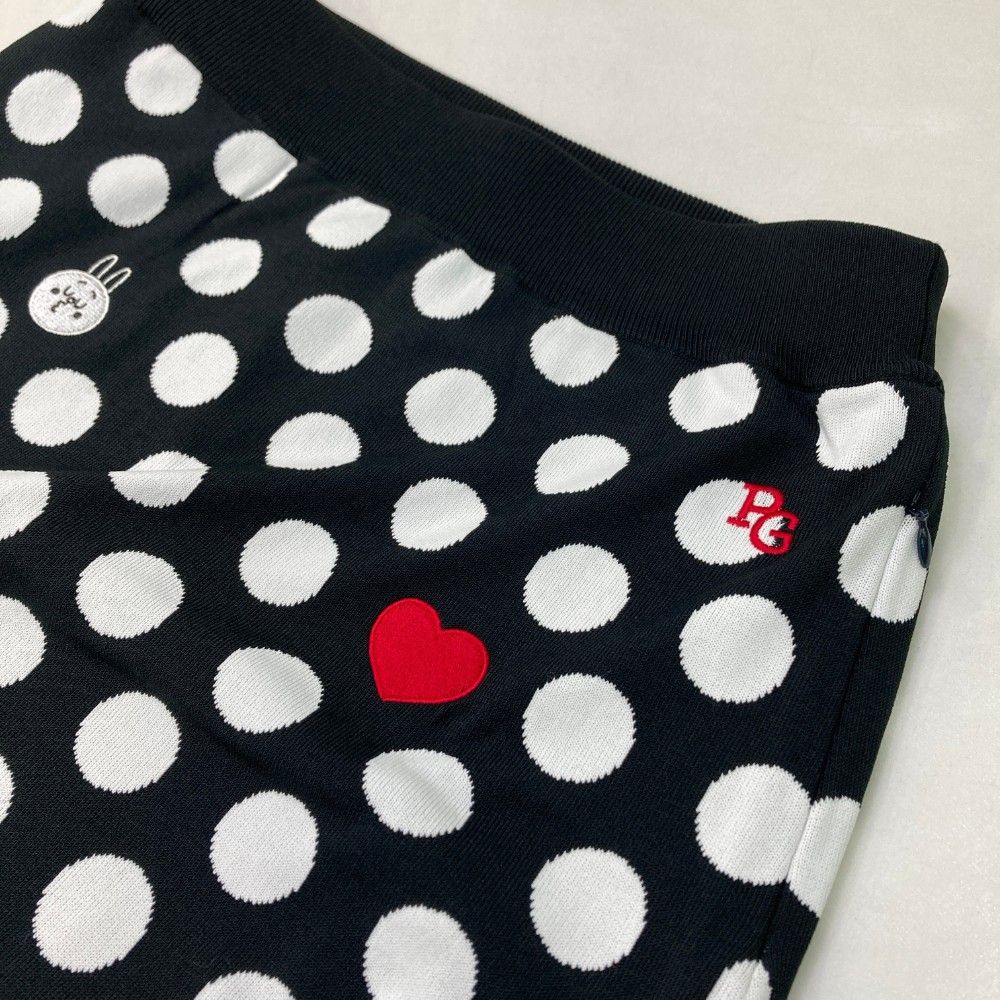 PEARLY GATES ドット柄ニットゴルフスカート