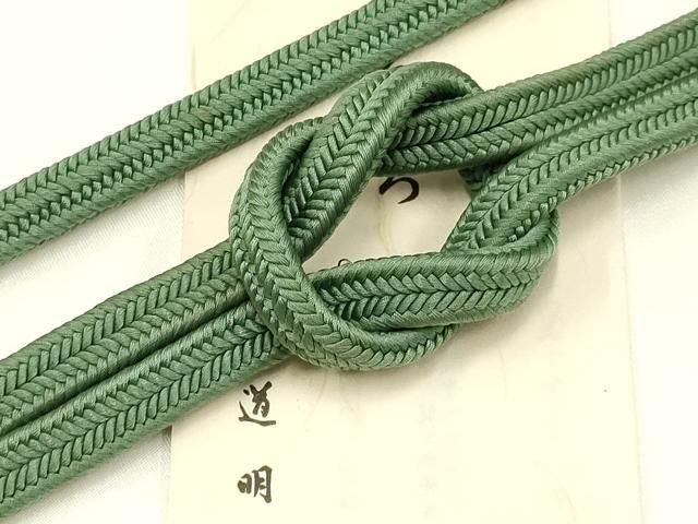 平和屋着物● 上 有職組紐道明 帯締め 冠組 老竹色 宮内庁御用 国立博物館御用 東京芸術大学御用 AABB3744ay