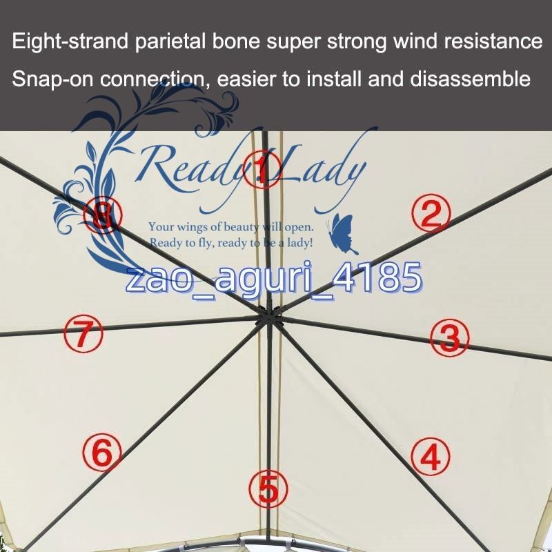 9.8フィートx9.8フィート LEDライト付き屋外パティオガゼボキャノピーテント カーポートシェルターガレージテント