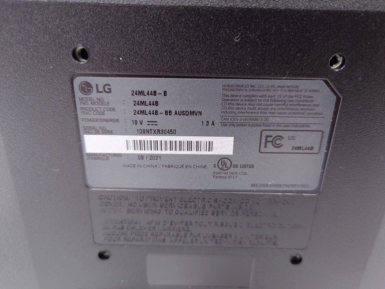 LGエレクトロニクス 24ML44B-B