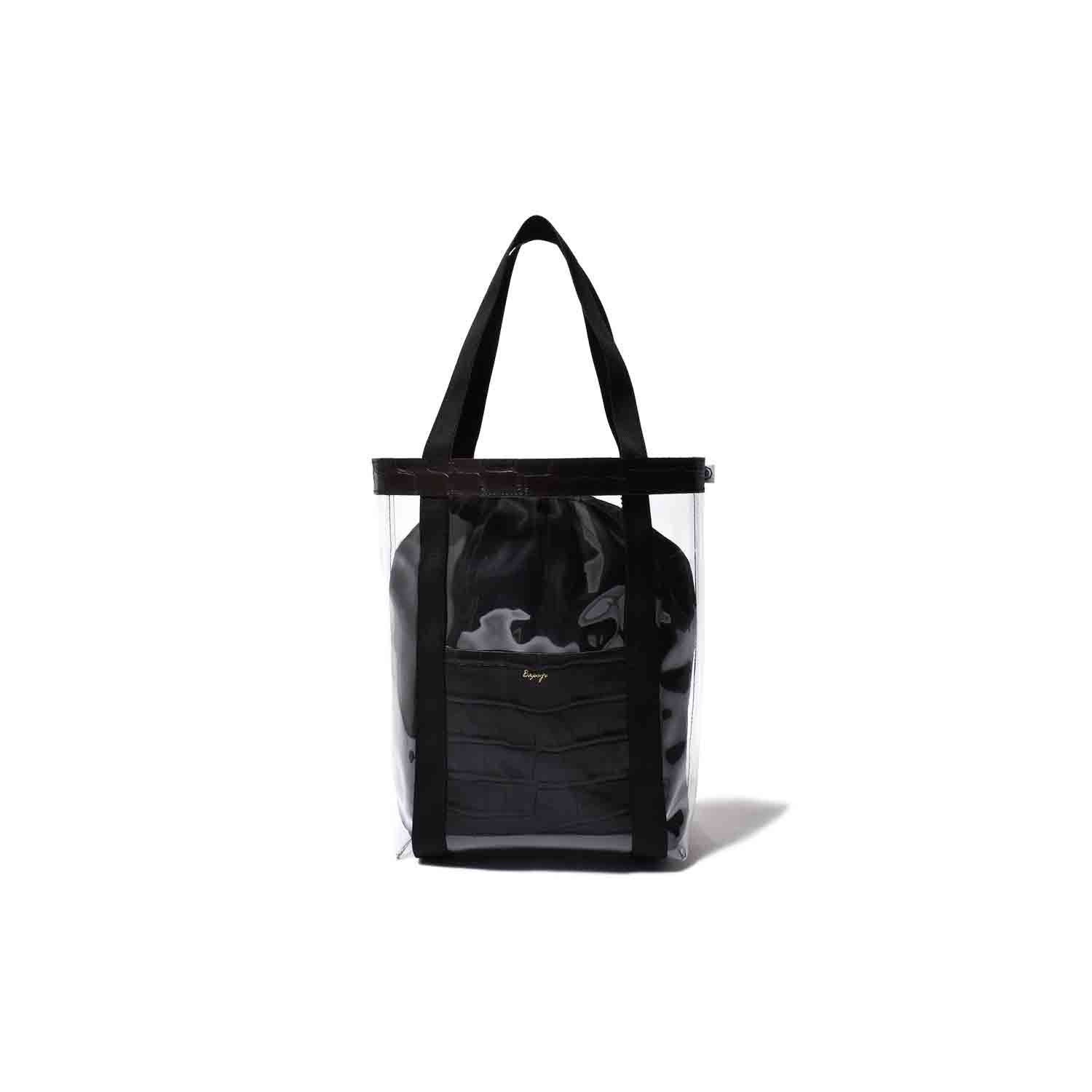 バジョルゴ BajoLugo PVCスイッチレザートート クロコブラック