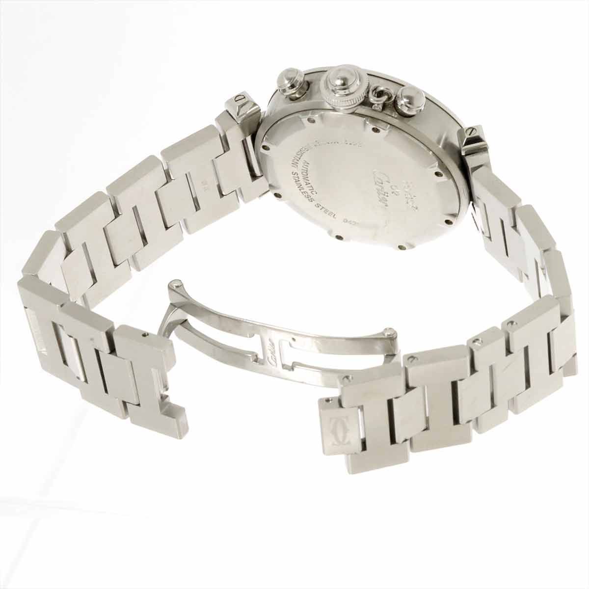 カルティエ Cartier パシャC クロノグラフ ボーイズ 腕時計 デイト シルバー オートマ 自動巻き ウォッチ PashaC