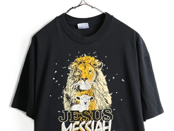 80s USA製 大きいサイズ XL □ アニマル 発泡 プリント 半袖 Tシャ