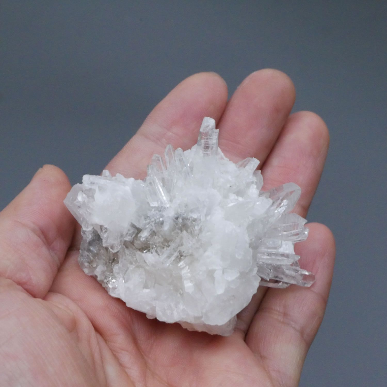 四川省産 菊花水晶 クラスター 1点物 約73g 天然石・置き物 空間